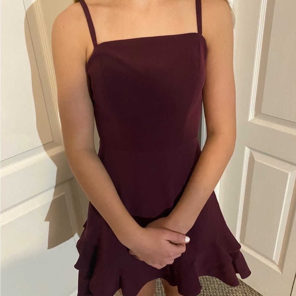 Homecoming dress dark purple/maroon.